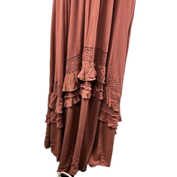 Free People Santa Maria Brown Rust Maxi Dress Size XS - Picture 3 of 8